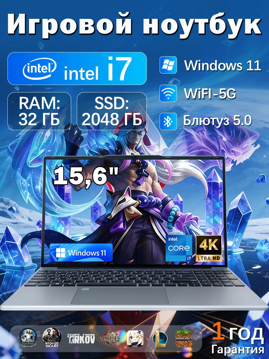 Ноутбук i7 32 ГБ + 2 ТБ для работы, учёбы и развлечений-5
