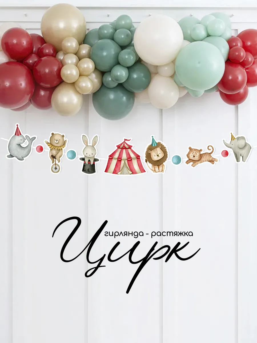 Растяжка праздничная Цирк для дня рождения