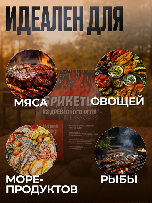 Брикеты угольные 1,5 кг, 1,5 кг, фото 3