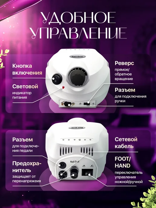 Аппарат для маникюра и педикюра, белый, фото 6