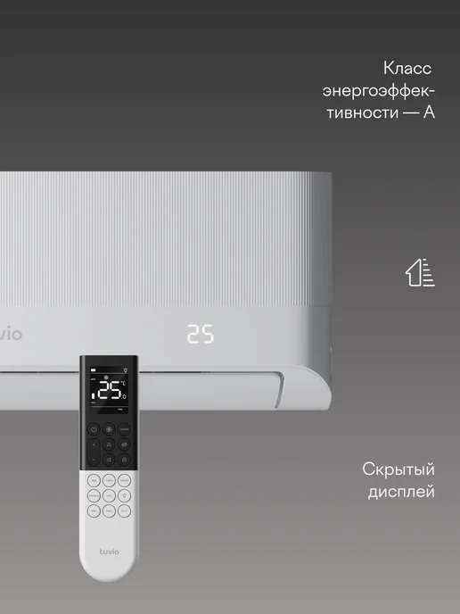 Инверторный кондиционер (сплит-система) Tuvio Semble ACI07W31, Wi-Fi, охлаждение и обогрев, до 22 м2, гарантия 5 лет, белый, фото 3