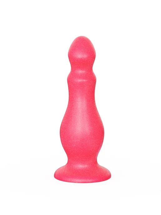 Lovetoy Плаг изогнутой формы из ПВХ черный (14, Ø 2.6 см), розовый, фото 3