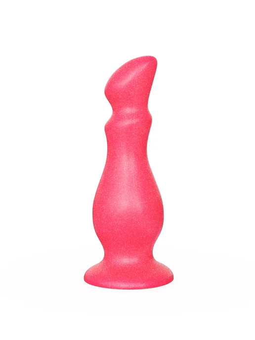 Lovetoy Плаг изогнутой формы из ПВХ черный (14, Ø 2.6 см), розовый, фото 4