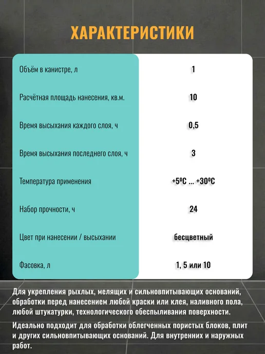 UNIS Грунтовка глубокого проникновения под покраску обои 5л, 1 л, фото 2