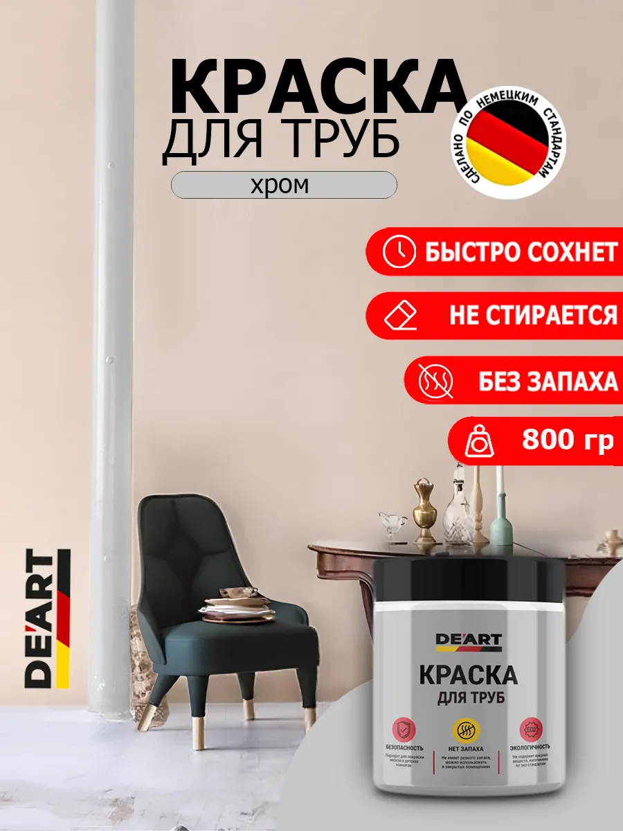 Краска для труб хром