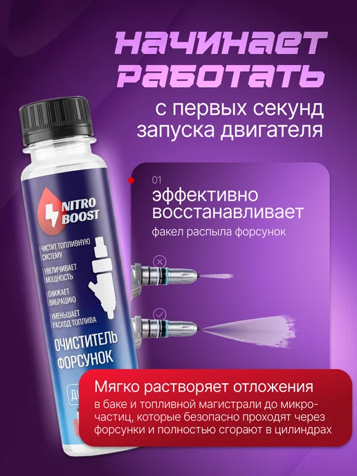 NITRO BOOST Очиститель форсунок присадка в дизель, 100 мл, 100 мл, фото 2