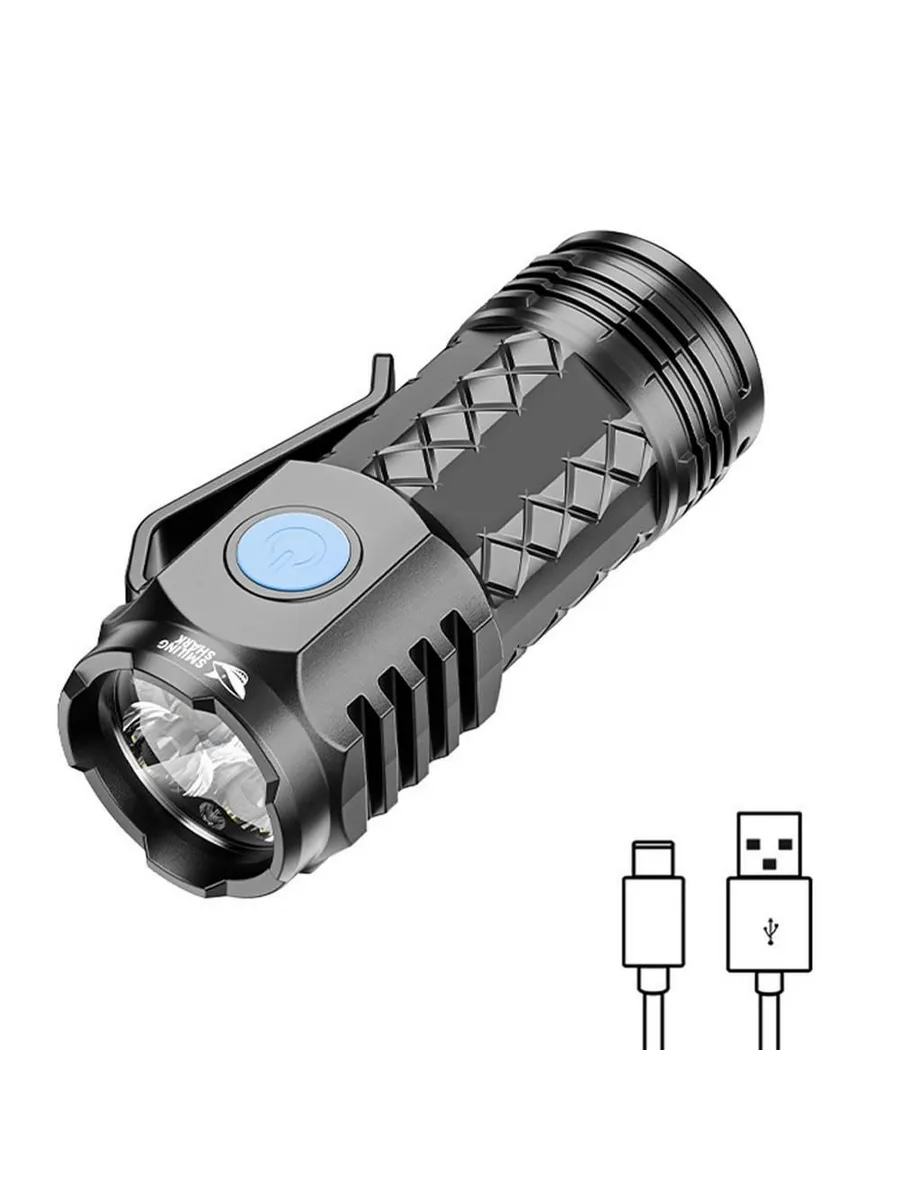 Подводный фонарь 400 лм, 200 м, 3 режима, USB-C