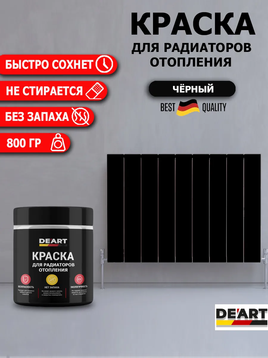 Краска для радиаторов отопления , черная