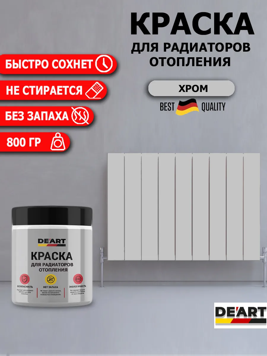 Краска для радиаторов отопления,хром
