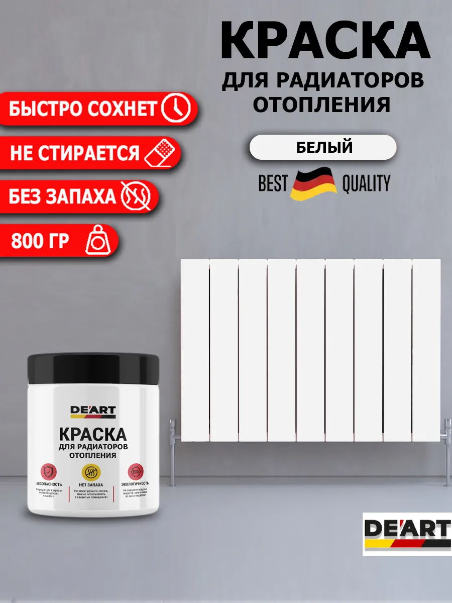 Краска для радиаторов отопления , белая матовая