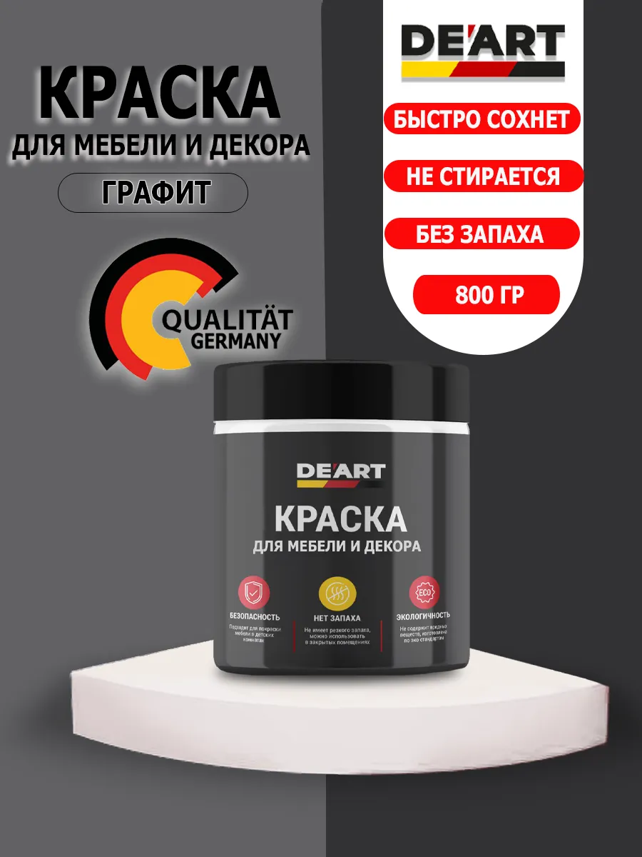 Краска для мебели и декора графит