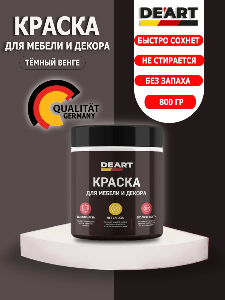 Краска для мебели и декора темный венге