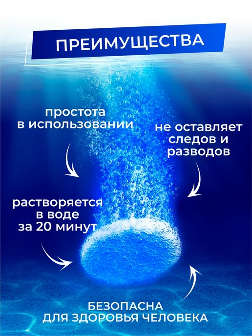 Жидкость стеклоомывателя в таблетках, до +1°C, 4 л, 4 л, фото 2