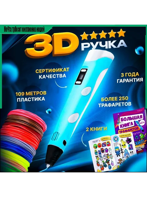 Детская 3D-ручка FDM, ABS PLA, трафареты, вариант