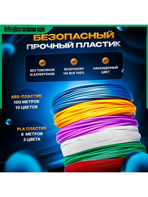 Детская 3D-ручка FDM, ABS PLA, трафареты, вариант, фото 6