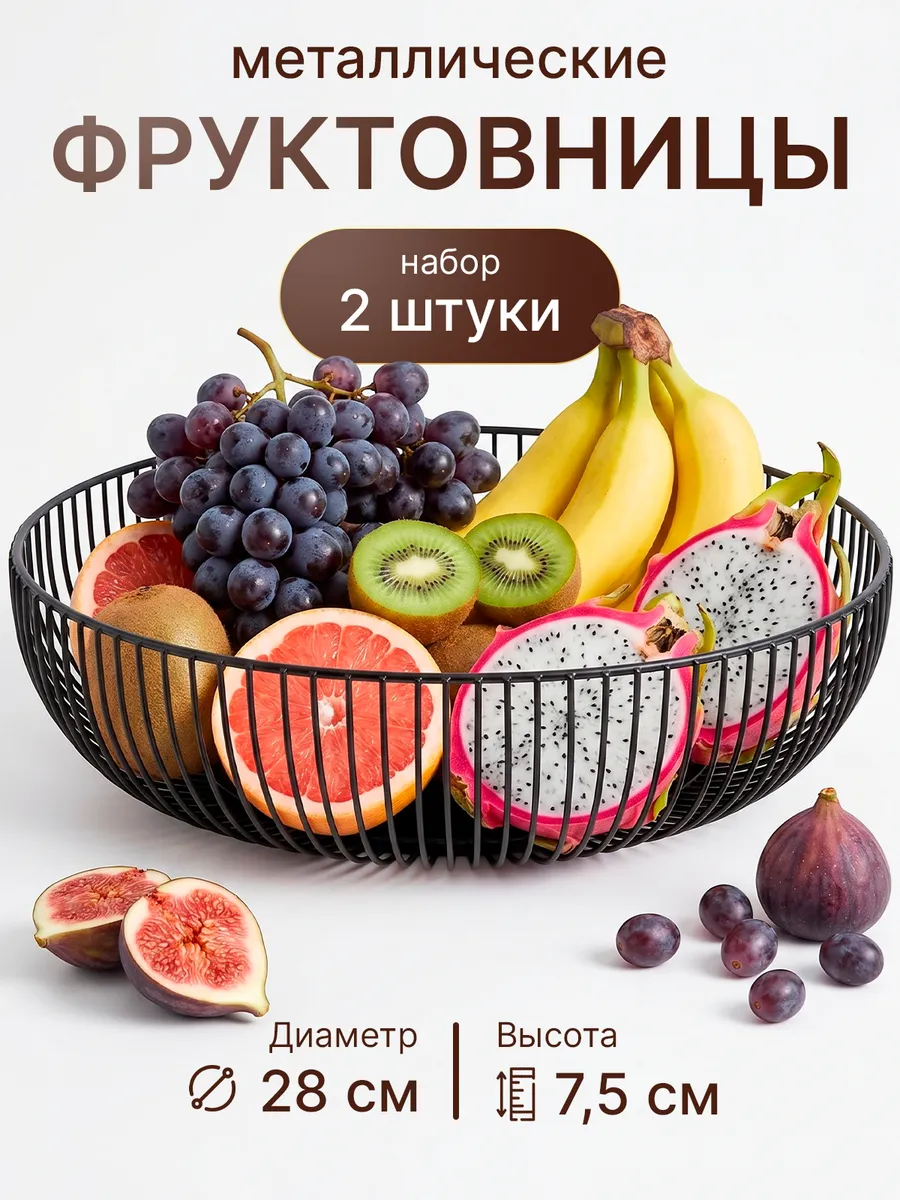 Металлическая ваза для фруктов корзинка для конфет