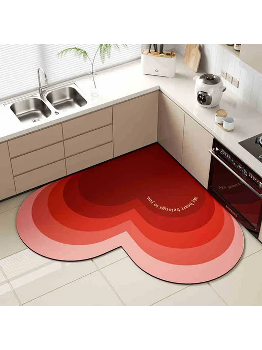 Коврик для пола В форме сердца 70*70 см, 100cm, фото 4