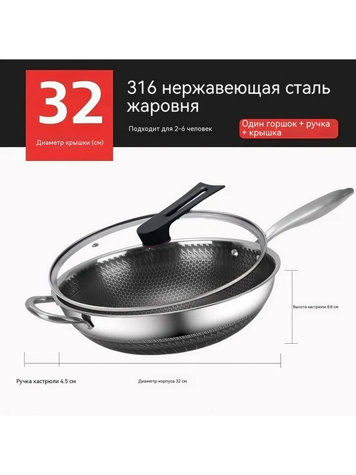 Антипригарная сковорода 36CM, вариант, фото 7