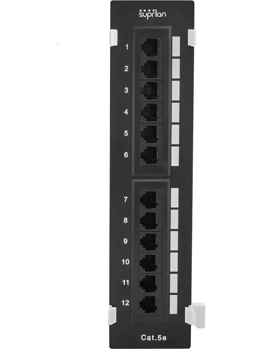 Патч-панель настенная 12 портов RJ-45. UTP. Cat.5e