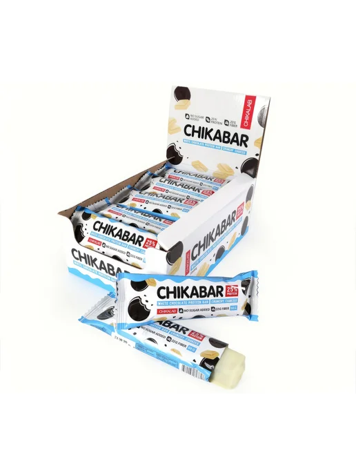 Chikalab Батончик протеиновый Печенье-шоколад без сахара, 60г, 60 г, фото 2