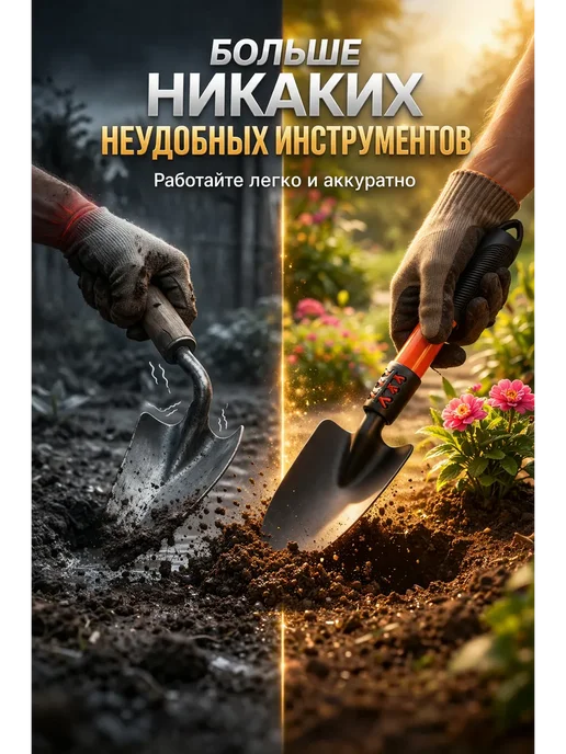 С347 Садовая лопатка с пластиковым черенком, вариант, фото 2