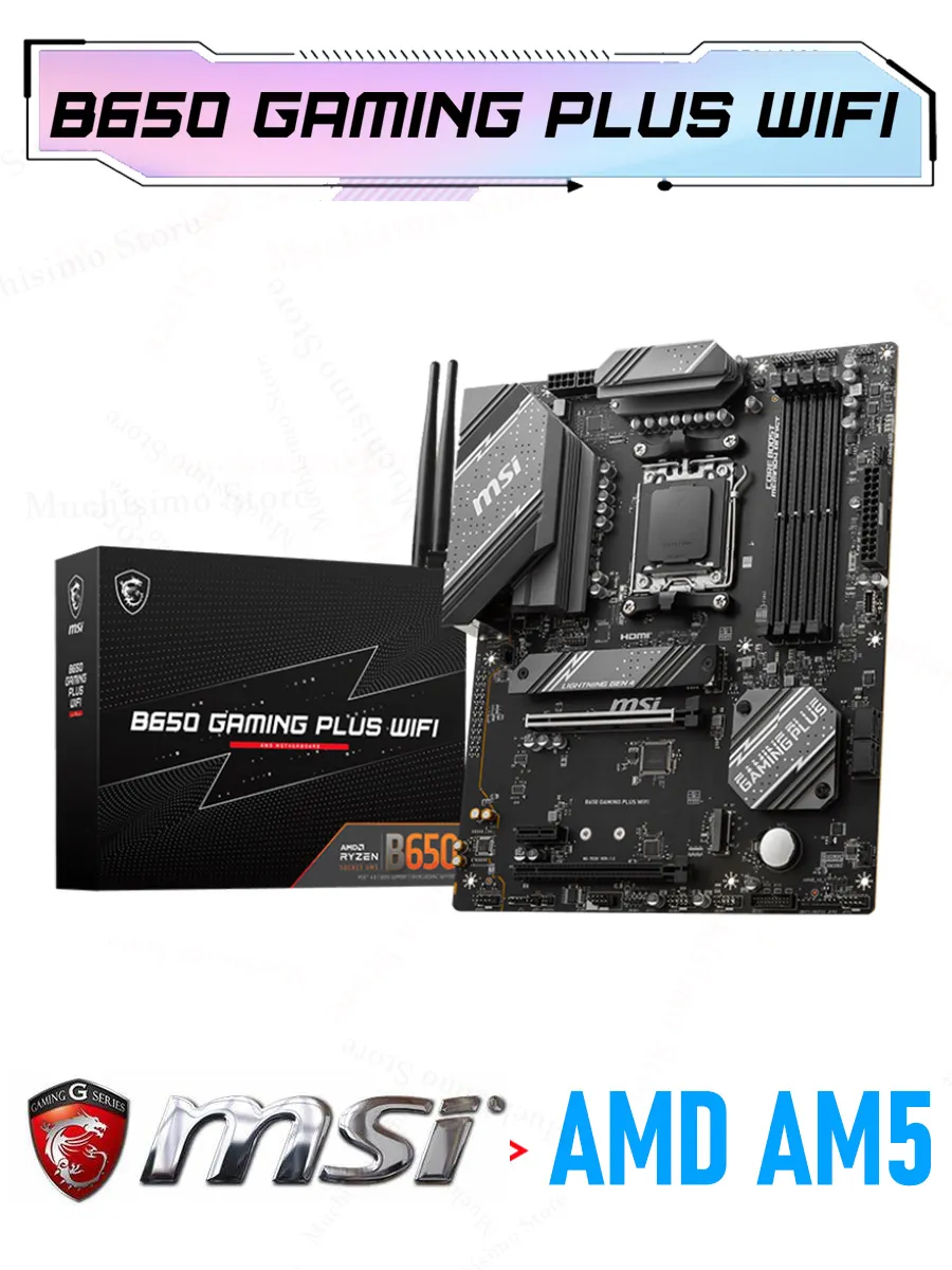 MSI B650 GAMING PLUS WIFI AM5 Материнская плата AMD B650 ATX