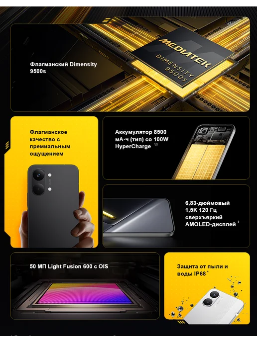Смартфон Xiaomi Poco X8 Pro Max 12/256 ГБ, черный, фото 2
