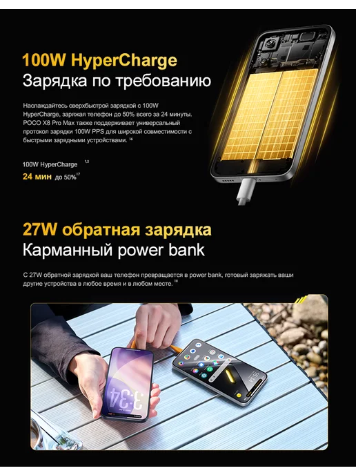 Смартфон Xiaomi Poco X8 Pro Max 12/256 ГБ, черный, фото 7