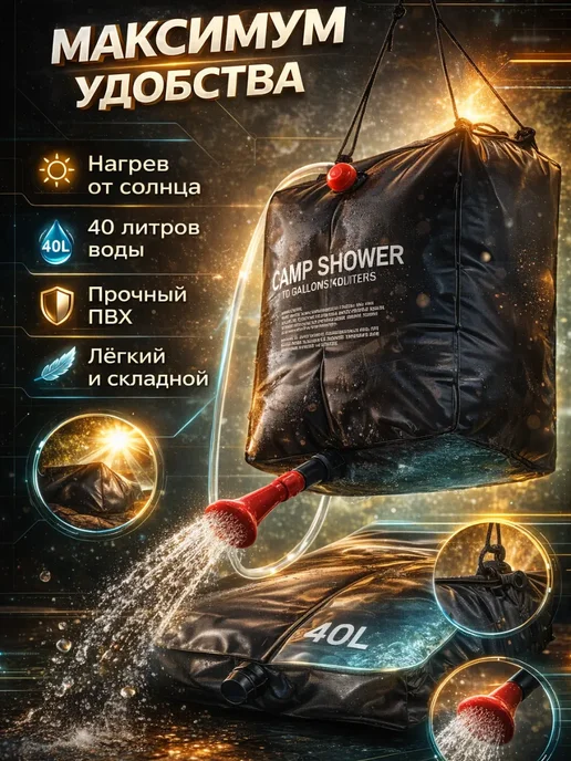 С347 Портативный душ 40л, 40 л, фото 3
