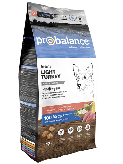 Сухой корм Probalance для собак, взрослые, индейка, 12 кг, фото 2