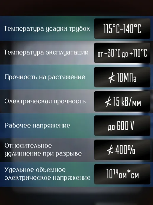 Mooko Термоусадка для проводов клеевая, черный, фото 3