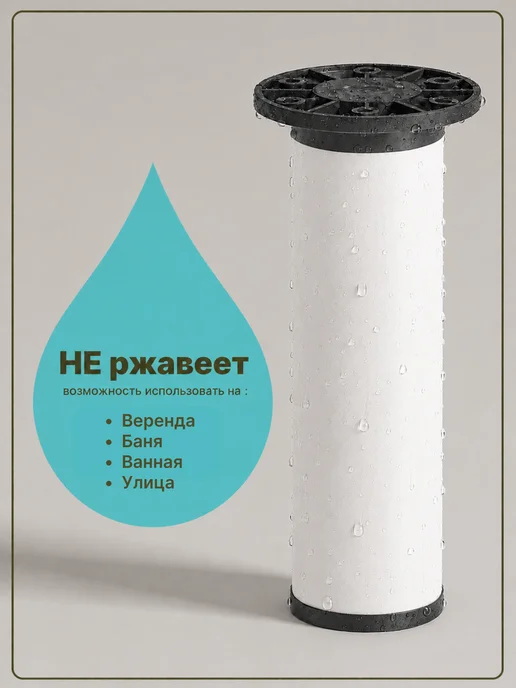 Ножки для дивана регулируемые 15 см белые 2 штуки, белый, фото 6