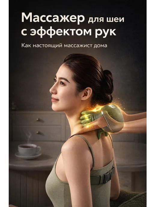 "Рука" Массажер для плеч и шеи, зеленый
