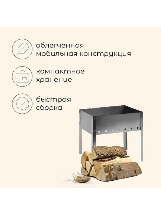 Maclay Мангал «Искорка» 35×24×35 см, 35x24x35 см, фото 2