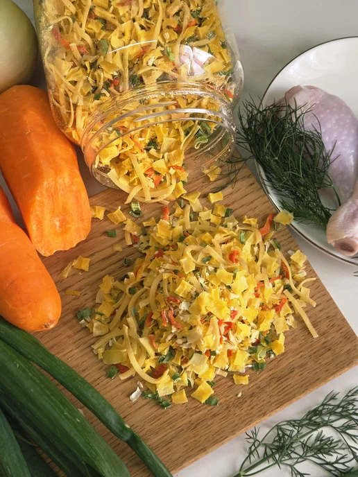 Pirina ECO Смесь сушеных овощей для куриного супа с яичной лапшой, вариант, фото 5