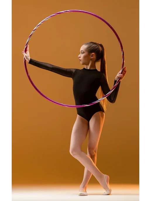 GTG Обруч для художественной гимнастики профессиональный 70 см, серый, фото 4
