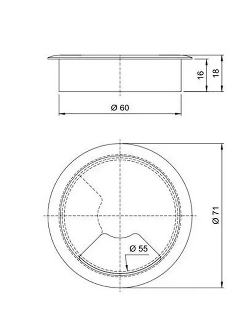 Славемар Заглушка кабель-канала мебельная, белая, 2 шт, 2 шт, коричневый, фото 2