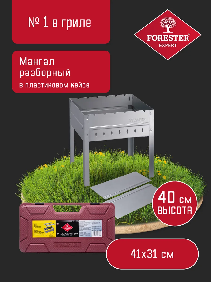 Мангал для дачи разборный складной + Кейс пластиковый