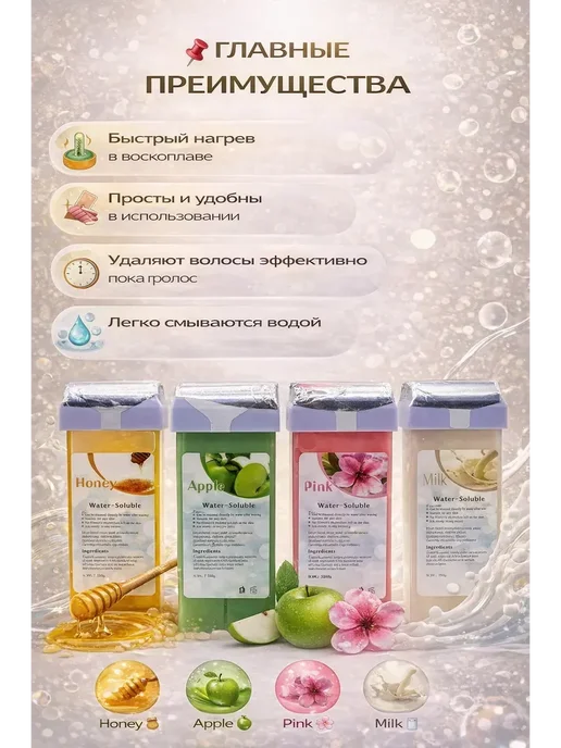 IRIZZA7 ^ Воск для депиляции в картридже 1шт, 1 шт, фото 2