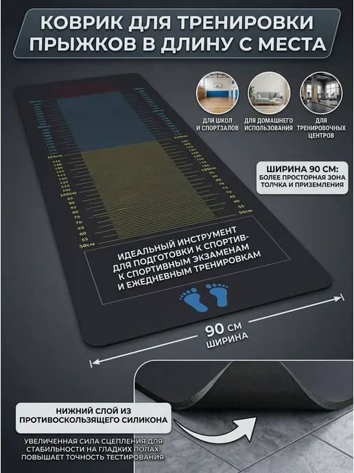 Прыжковый мат для длинных прыжков, 300*90 см, серый, 300x90 см, фото 3