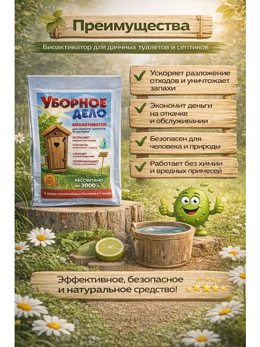 Пушанатха Биоактиватор септика и уличного туалета от запаха и отходов, вариант, фото 4