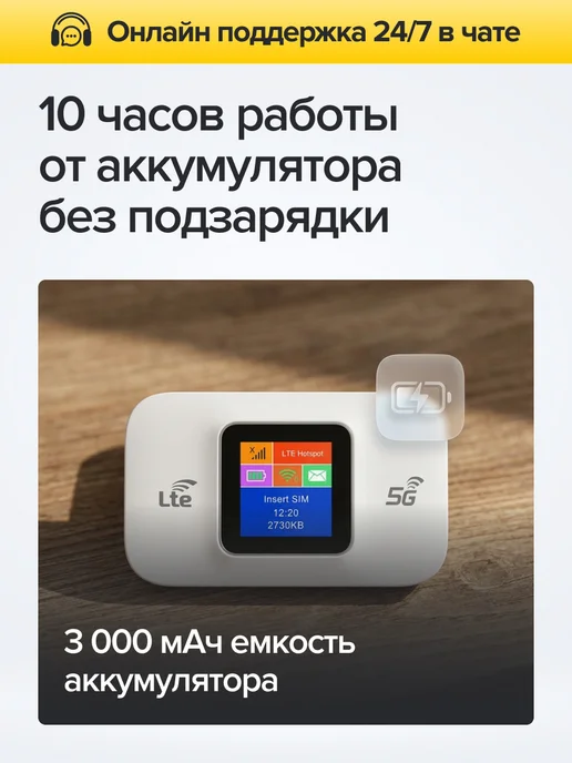 ГигаХаб Роутер WiFi с сим картой 4G, вайфай модем белый, 4 г, фото 6