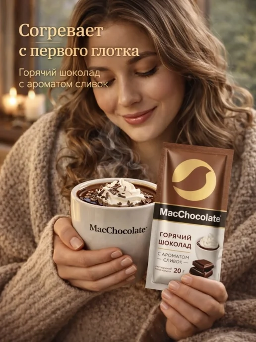 MACCHOCOLATE Какао в пакетиках, вариант, фото 5