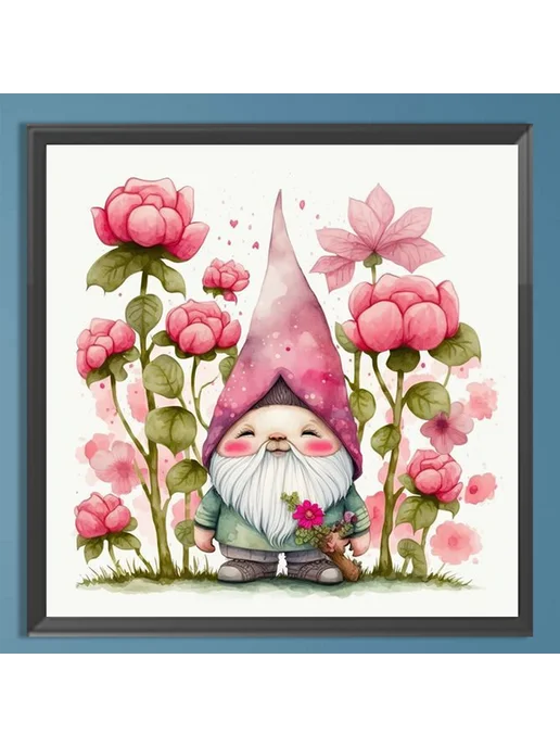 Готовая алмазная мозаика 5D Diamond Gnome 35х35, 35x35, фото 2