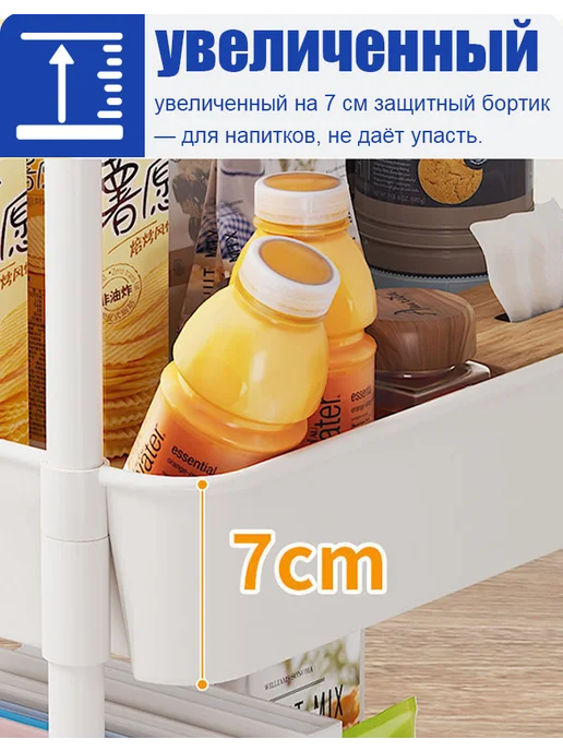 Мебель в детскую комнату этажерка на колёсиках, белый, фото 4