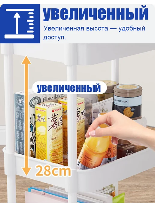 Мебель в детскую комнату этажерка на колёсиках, белый, фото 5