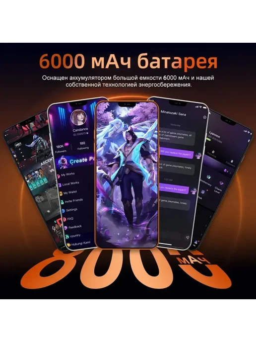 Смартфон Pro Max 3.262 12/512 ГБ, оранжевый, фото 6
