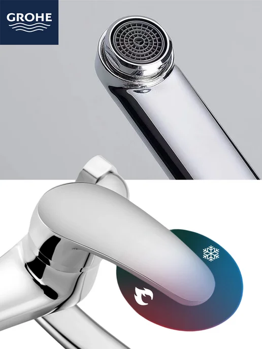 Grohe Смеситель для ванны с душем, серый, фото 6