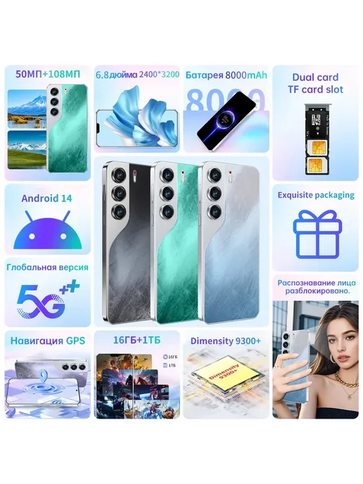 Смартфон Spark 40 Pro 16/1024 ГБ, зеленый, фото 6