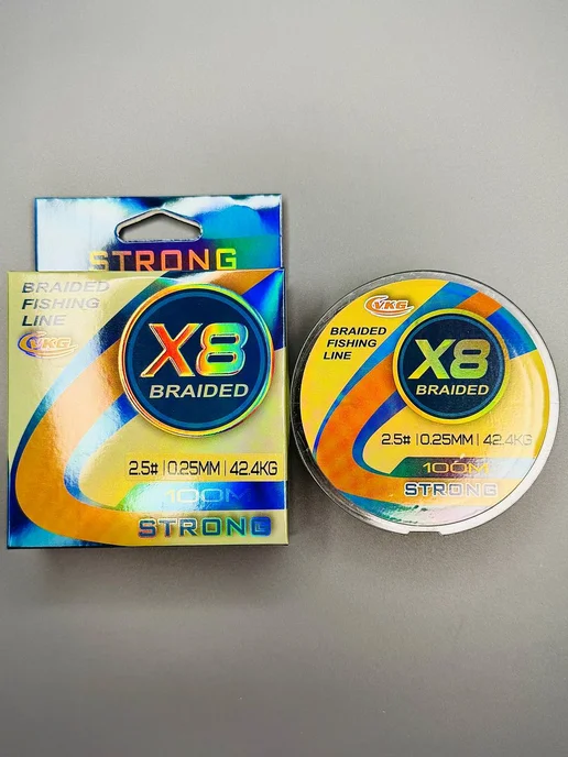 VKG Шнур плетёный для рыбалки Braided Fishing Line X8 от, зеленый, фото 2